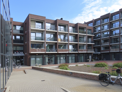 908330 Gezicht op het onlangs opgeleverde complex studentenwoningen van XIOR (Rotsoord 19-263) te Utrecht, vanaf de ...